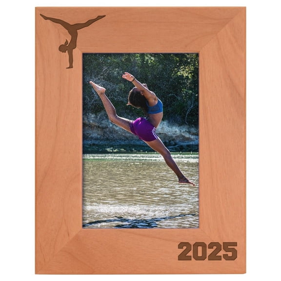 ThisWear Personalized Gifts Gymnastics Team Frame 4x6 Gymnastics 2026 Photo Frame Wood Engraved 4x6 Portrait Picture Frame