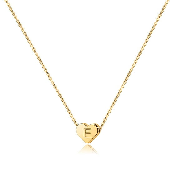 Turandoss 4 5 6 7 8 9 10 11 12 13 14 15 16 Year Old Birthday Gifts for Tween Teen Teenage Girl Gift Idea Gold Plated Tiny Heart Initial Pendant Necklace for Women Girls Jewelry