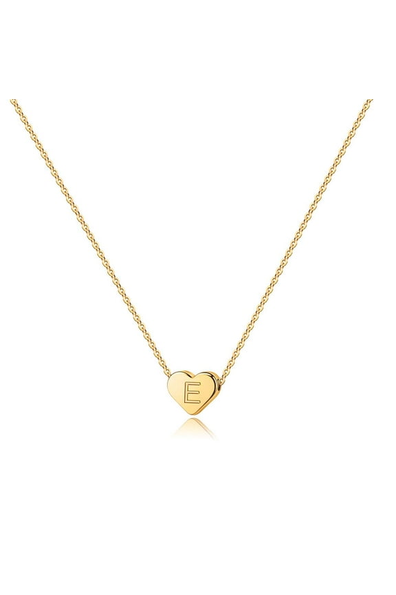 4 5 6 7 8 9 10 11 12 13 14 15 16 Year Old Birthday Gifts for Tween Teen Teenage Girl Gift Idea Gold Plated Tiny Heart Initial Pendant Necklace for Women Girls Jewelry