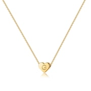 Turandoss 14K Gold Plated Dainty Tiny Heart Initial Pendant Necklace for Women Girls Kids Letter A-Z Jewelry Trend Perso