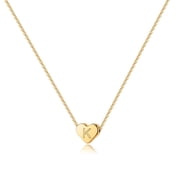 Turandoss 14K Gold Plated Heart Initial Pendant Necklace for Women Girls, Birthday Gifts for Women Girls, Gold Jewelry for Kids Teen Wife, K