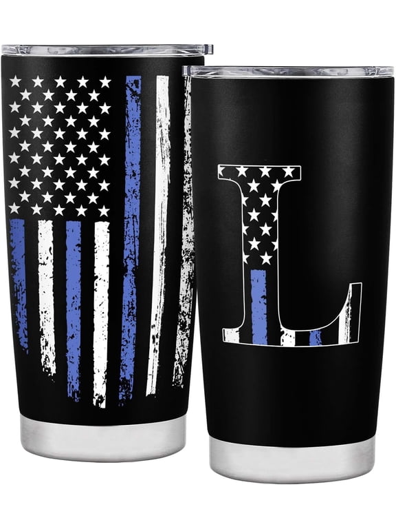 Personalized Gifts for Men, Birthday Gifts for men, Anniversary Birthday Gifts for him Dad, Grandpa, Uncle, Brother, Friends, American Flag Tumbler - 20oz - L