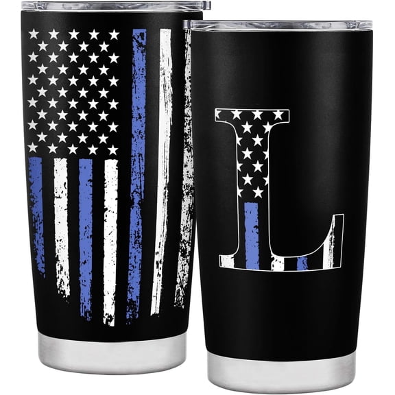 Personalized Gifts for Men, Birthday Gifts for men, Anniversary Birthday Gifts for him Dad, Grandpa, Uncle, Brother, Friends, American Flag Tumbler - 20oz - L