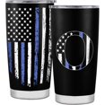 thumbnail image 1 of Personalized Gifts for Men, Birthday Gifts for men, Anniversary Birthday Gifts for him Dad, Grandpa, Uncle, Brother, Friends, American Flag Tumbler - 20oz - O, 1 of 6