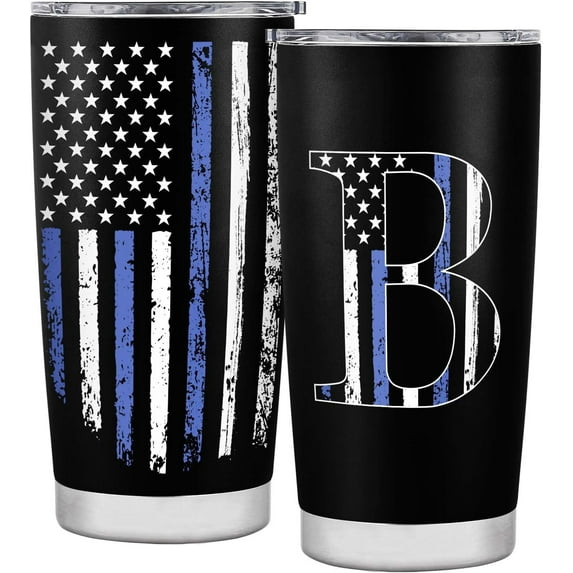 Personalized Gifts for Men, Birthday Gifts for men, Anniversary Birthday Gifts for him Dad, Grandpa, Uncle, Brother, Friends, American Flag Tumbler - 20oz - B