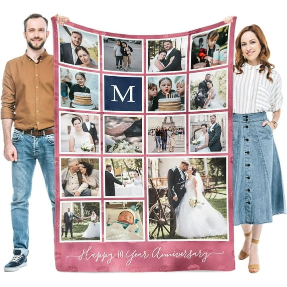Personalized Gifts for Mom Dad, Custom Throw Blankets with Photos, Customized Gifts for Women Men Family Friend Girlfriend on Birthday Christmas Mothers Fathers Day Valentines Day