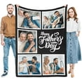 thumbnail image 1 of Personalized Gifts for Mom Dad, Custom Throw Blankets with Photos, Customized Gifts for Women Men Family Friend Girlfriend on Birthday Christmas Mothers Fathers Day Valentines Day, 1 of 6