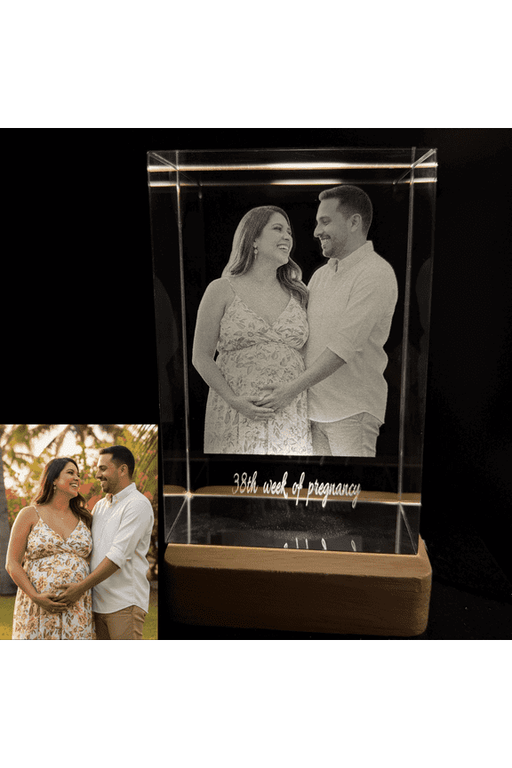 Crystal Personalized Photos: Ideal as personalized gifts for women, wives, husbands, grandmothers, babies,pets. Mother's Day Gift wedding, commemoration,Anniversary ,small2x3.2x2in