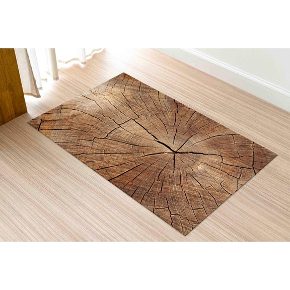 Personalized Gifts Rug, Brown Rugs, Wood Crack Rug, Door Mat Rugs, Modern Rugs, Trendy Rug, Indoor Rugs, Home Decor Rugs, Nursery Rugs, 3.3'x5' - 100x150 cm