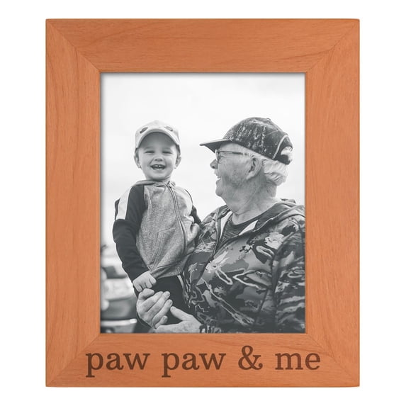 ThisWear Personalized Gifts Sentimental Frame Paw Paw & Me Wood Engraved 8x10 Portrait Picture Frame