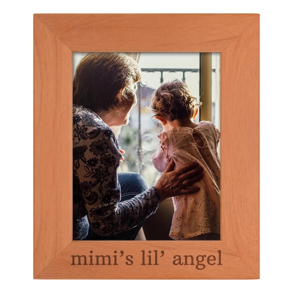 ThisWear Personalized Gifts Sentimental Photo Frame Mimi's Lil' Angel Wood Engraved 8x10 Portrait Picture Frame