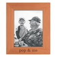 thumbnail image 1 of ThisWear Personalized Gifts Sentimental Photo Frame Pop & Me Wood Engraved 8x10 Portrait Picture Frame, 1 of 6