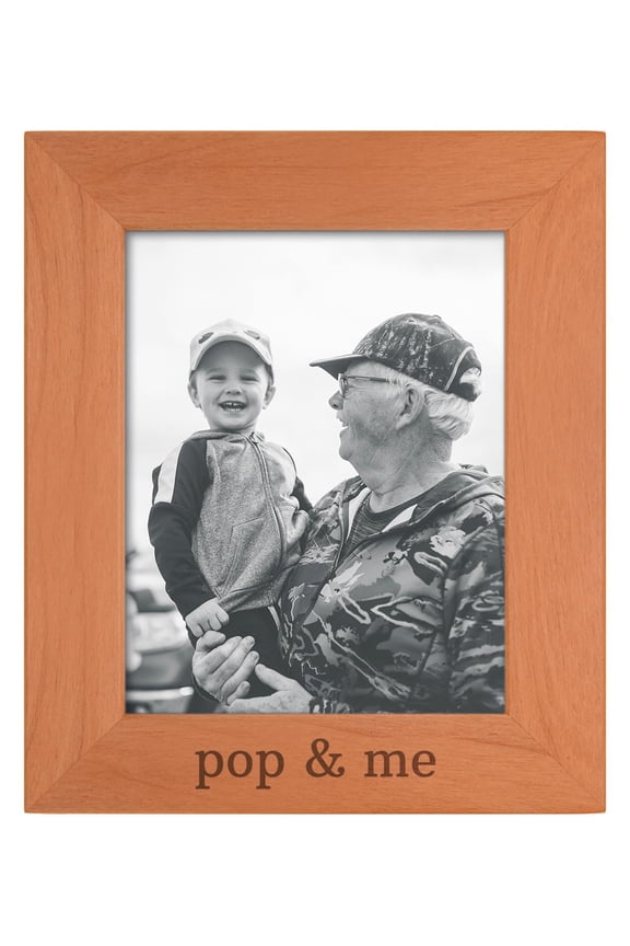 Personalized Gifts Sentimental Photo Frame Pop & Me Wood Engraved 8x10 Portrait Picture Frame