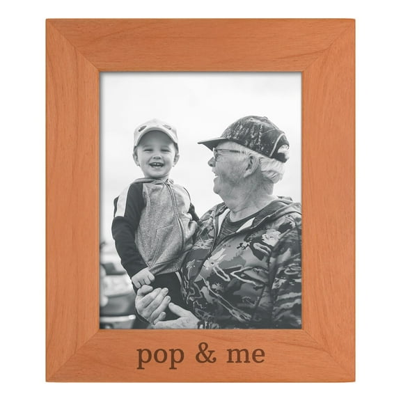 ThisWear Personalized Gifts Sentimental Photo Frame Pop & Me Wood Engraved 8x10 Portrait Picture Frame