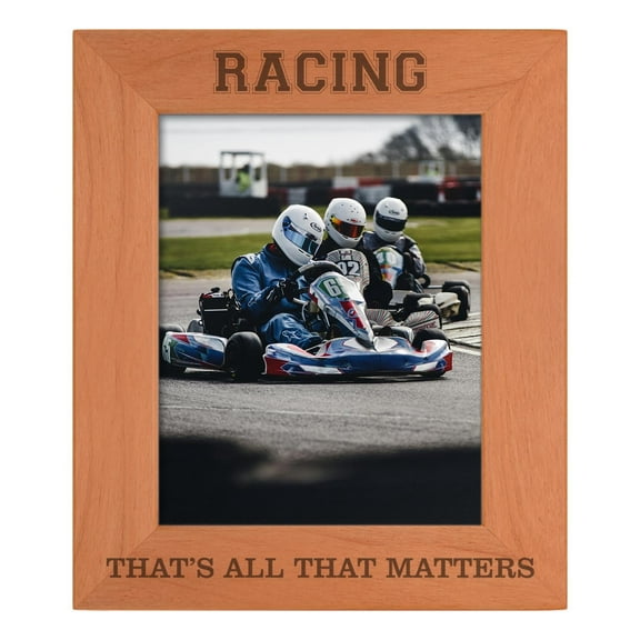 ThisWear Personalized Gifts Sentimental Photo Frame Racing That's All That Matters Wood Engraved 8x10 Portrait Picture Frame