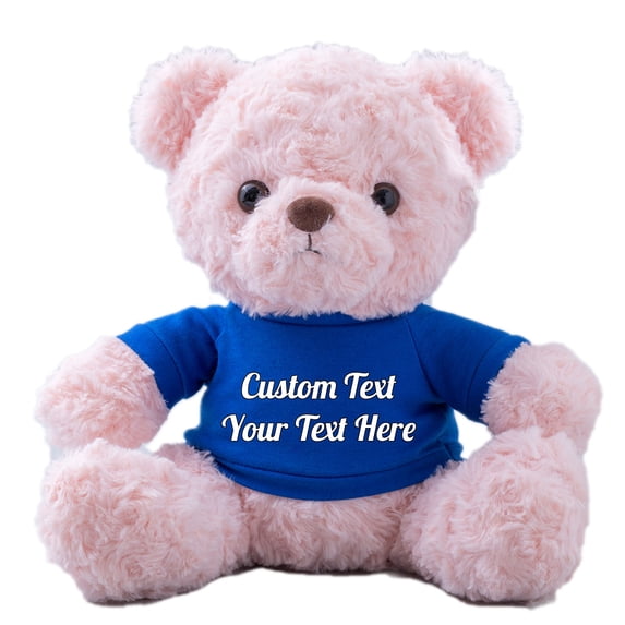 Personalized Gifts for Her Teddy Bear with Text, Bear Stuffed as Gifts for Valentines Day Christmas (8 IN-Text)