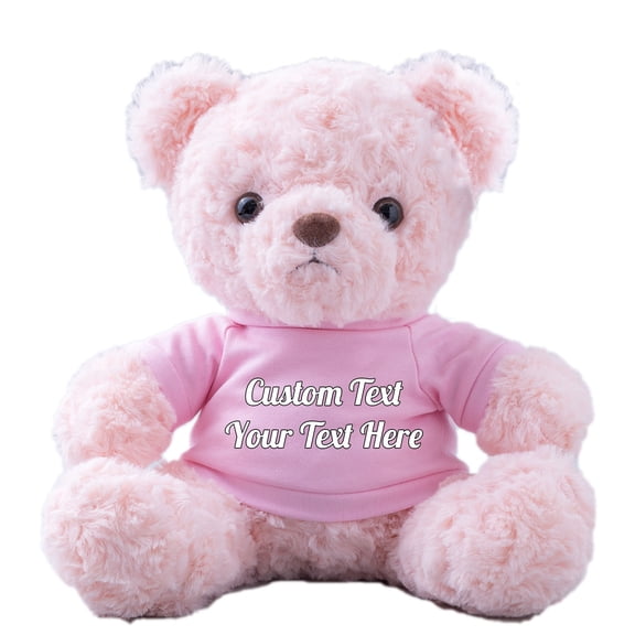 Personalized Gifts for Her Teddy Bear with Text, Bear Stuffed as Gifts for Valentines Day Christmas (8 IN-Text)