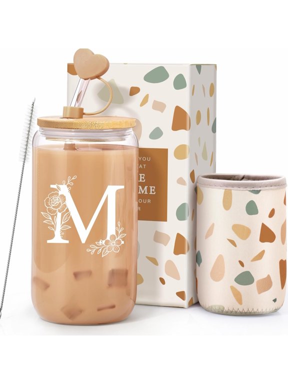 Personalized Gifts for Women with Monogrammed Gifts for Women and 16 Oz, Transparent