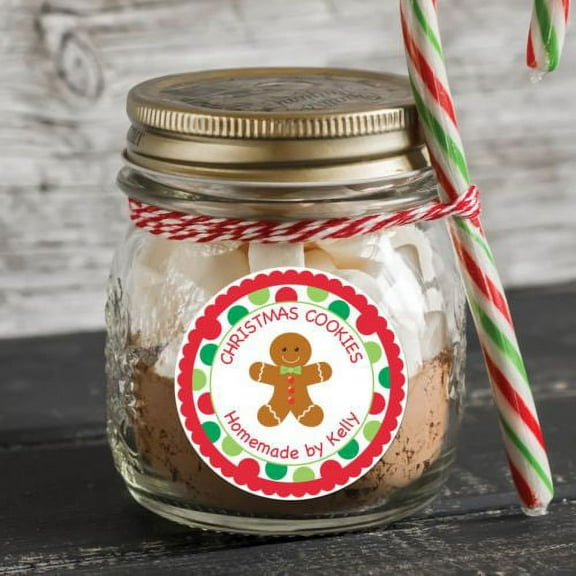 Personalized Gingerbread Man Stickers