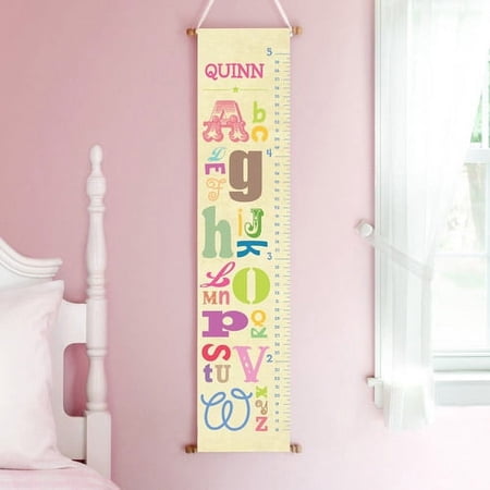 Personalized Girl Alphabet Growth Chart