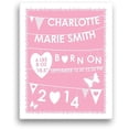 thumbnail image 1 of Personalized Girl's Birth Info 11" x 14" Canvas, 1 of 1