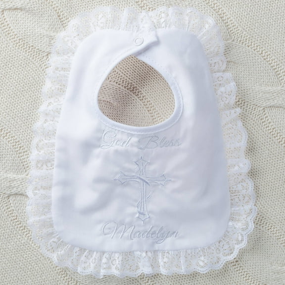 Personalized Girl's Christening Bib