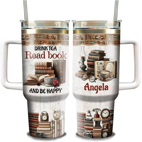 Personalized Give Me Coffee To Get Me Started And Jesus Tumbler 40oz with lids Custom Name Stainless Steel Tumblers Birthday Christmas Gifts for Coffee Lovers Women Men