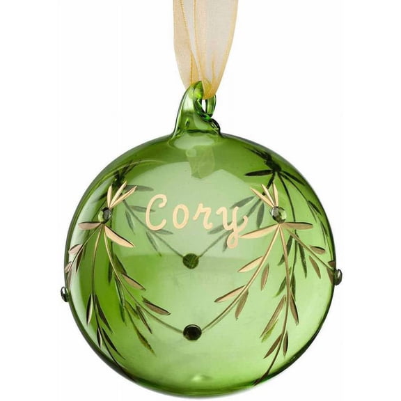 Personalized Glass Birthstone Christmas Ornament - August Birthstone