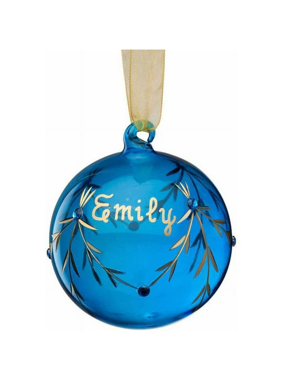 Personalized Glass Birthstone Christmas Ornament - December Birthstone