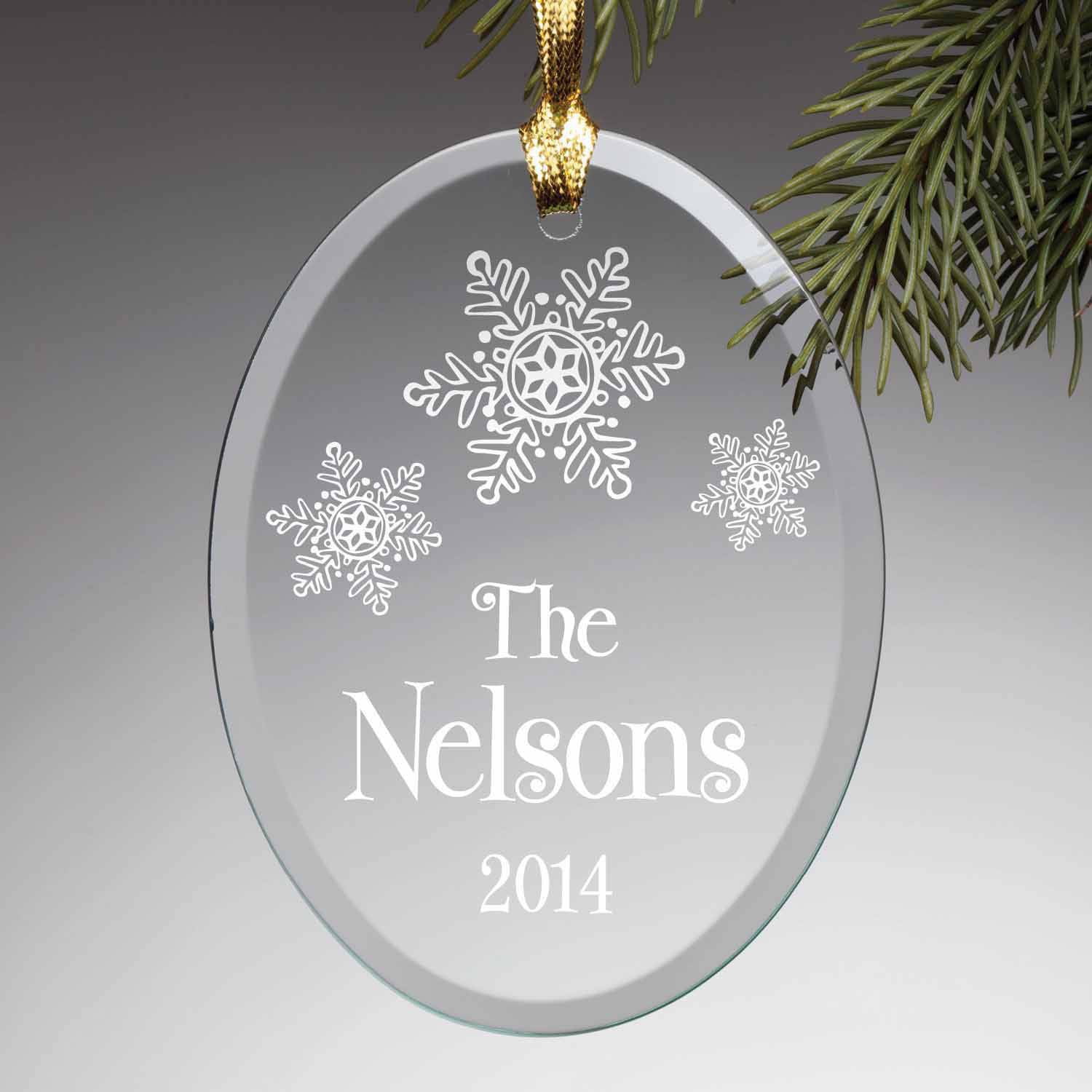 Personalized Glass Christmas Ornament - Our Family