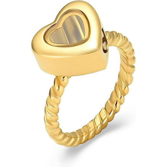 Personalized Glass Cremation Rings Jewelry for Ashes Urns Hand Ring Pets Ashes Holder Keepsake NO.6-NO.10