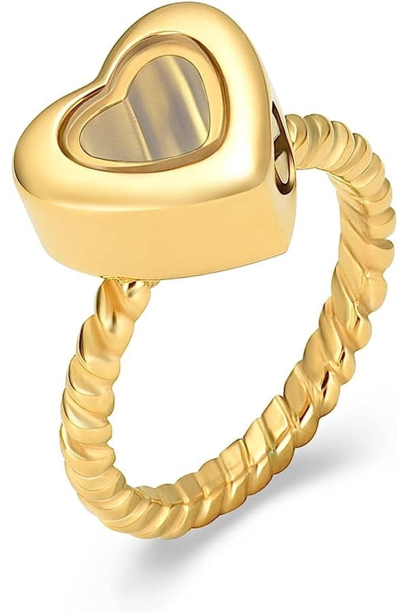 Personalized Glass Cremation Rings Jewelry for Ashes Urns Hand Ring Pets Ashes Holder Keepsake NO.6-NO.10