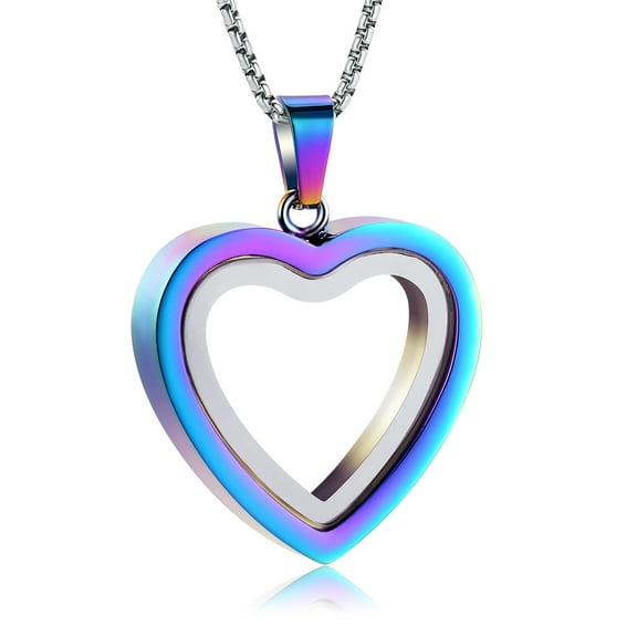 Personalized Glass Heart Urn Necklace for Ashes Women Men Cremation Jewelry Urn Necklace for Human / Pet Memorial Keepsake for Loss Loved One