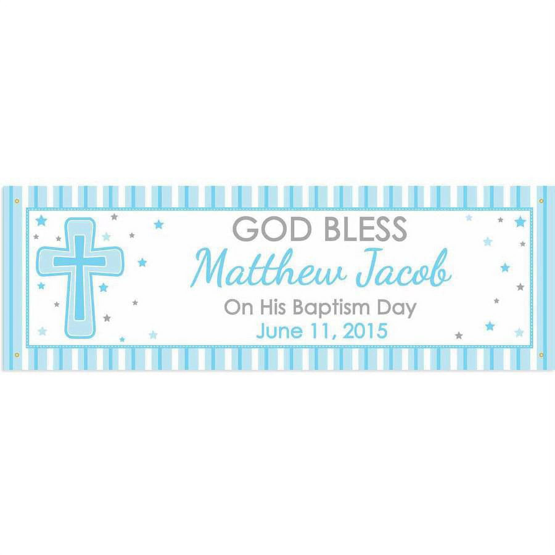 Personalized God Bless Banner, Boy