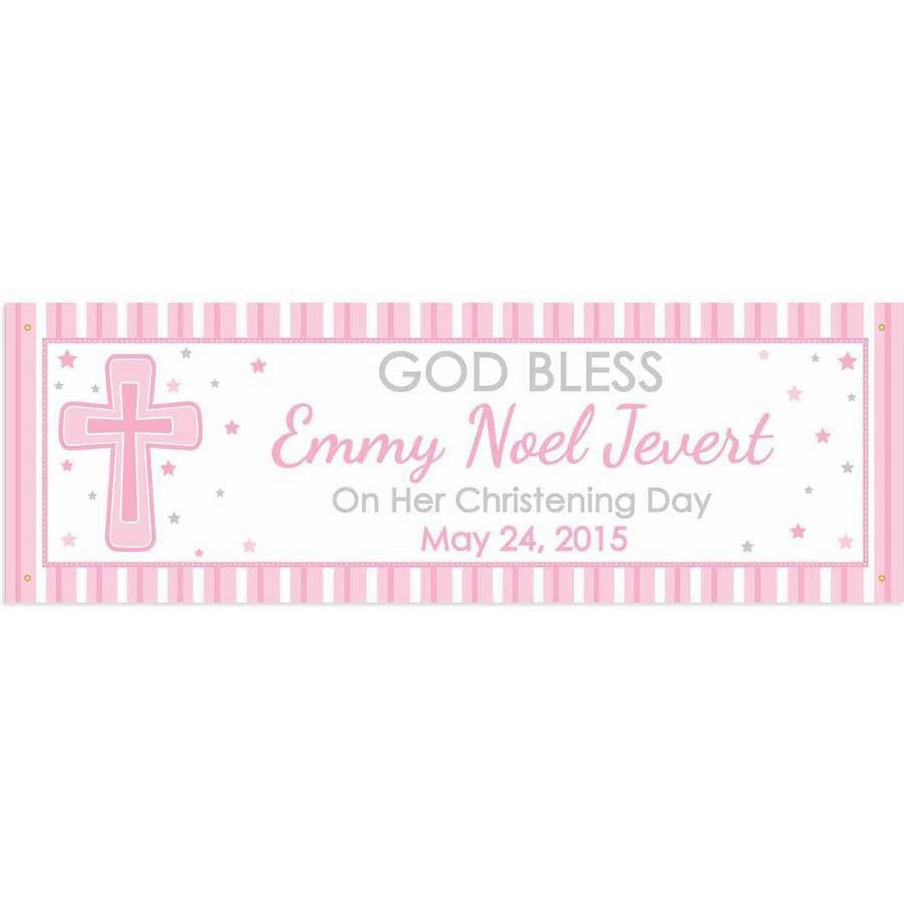 Personalized God Bless Banner, Girl