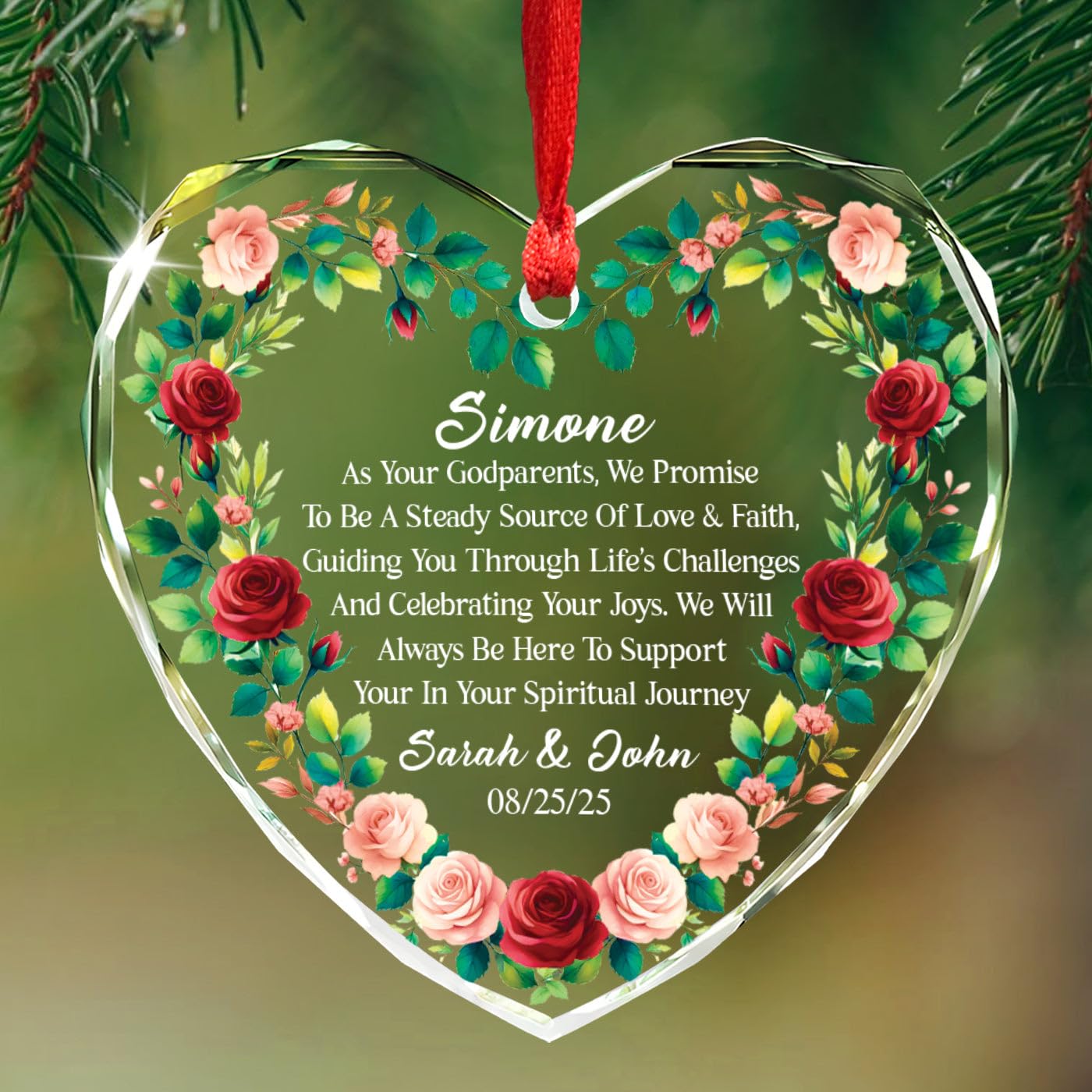 Personalized Godchild Glass Christmas Ornament 2025 Gift from — free download