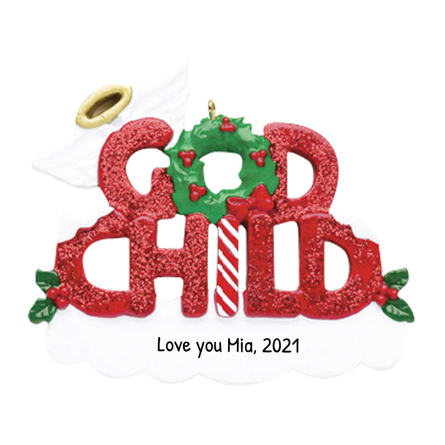 Personalized Godchild Ornament 2025 Goddaughter Ornament 2025, Godson