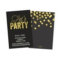 Personalized Gold And Black Party Invitations