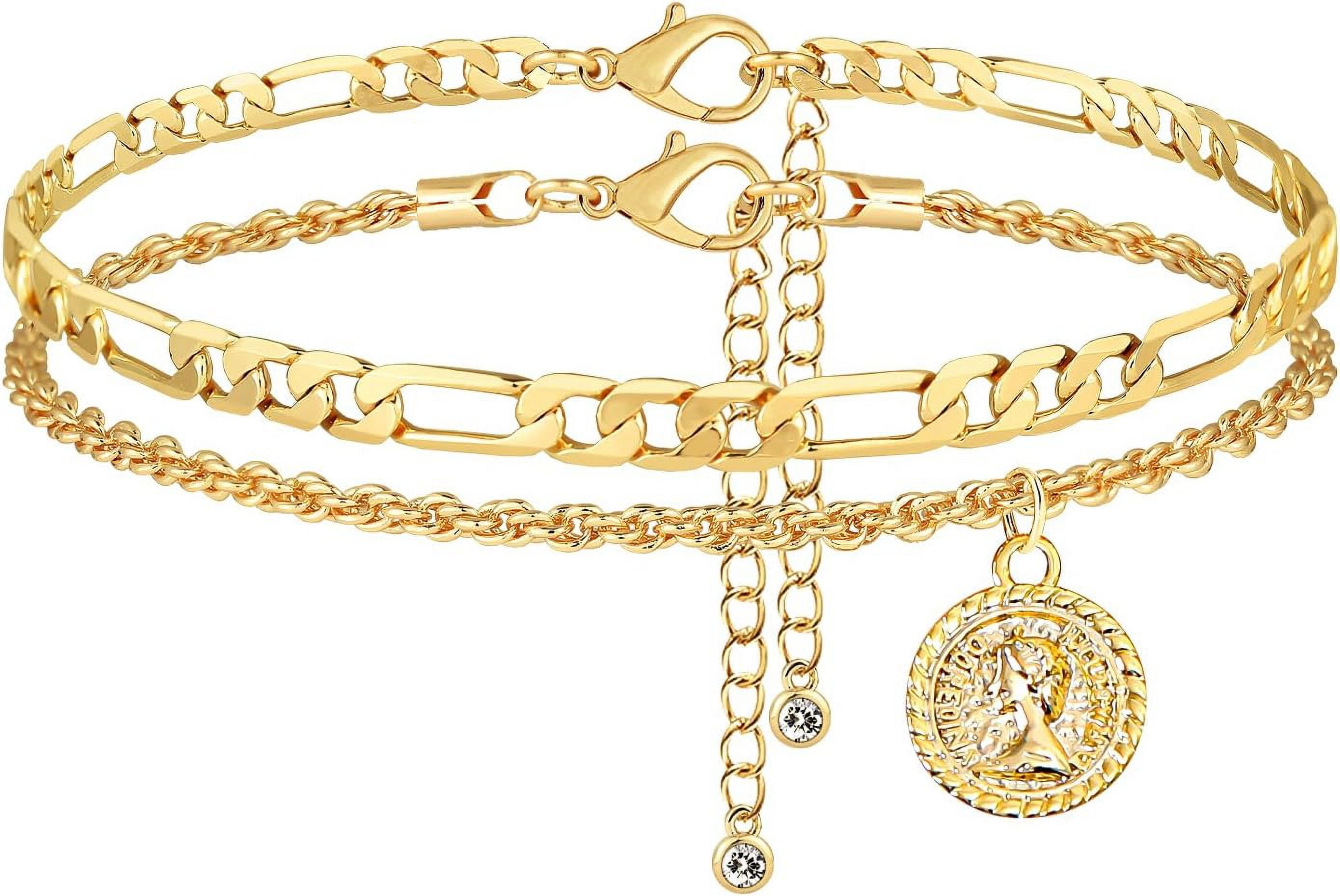 Real gold anklet bracelet best sale