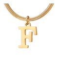 thumbnail image 1 of Personalized Gold Monogram Necklace Titanium Steel Initial Pendant Choker for Women, 1 of 3