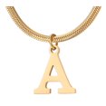 thumbnail image 1 of Personalized Gold Monogram Necklace Titanium Steel Initial Pendant Choker for Women, 1 of 4