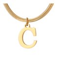 thumbnail image 1 of Personalized Gold Monogram Necklace Titanium Steel Initial Pendant Choker for Women, 1 of 3