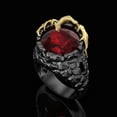 thumbnail image 1 of Personalized Gold Two Tone Ruby Dragon Ring For Men Elegant Jewelry Gift Custom Engraving Bold Statement Accessory, 1 of 5