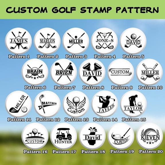 Personalized Golf Ball Stamp 16mm Waterproof Custom Marker with Ink & Case for Men Dad Husband Gift