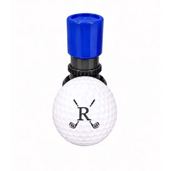 Personalized Golf Ball Stamp, Initial Letter A-Z, Quick Dry Waterproof Golf Ball Marker (Letter R (Black color))