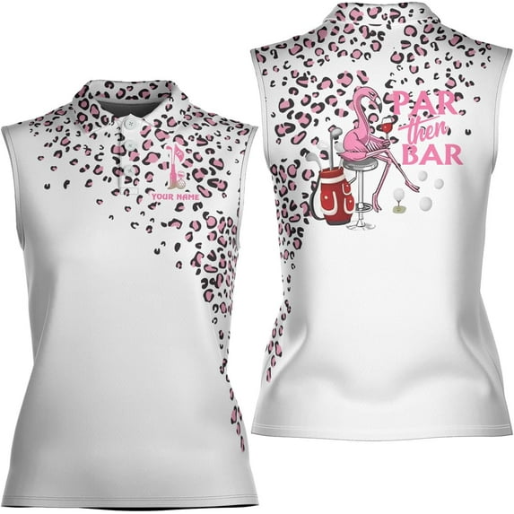 Personalized Golf Polo Shirts for Women Sleeveless with Collar, Funny Shirts for Women, Ladies Sleeveless Golf Shirt (2XL)