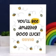 thumbnail image 1 of Personalized Good Luck Card – “You’ll Bee Amazing” Design – Cute Bee Theme for Encouragement – Blank Inside – Perfect for Students, Friends, and Loved Ones, 1 of 2