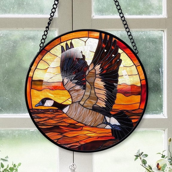 Personalized Goose Stained Glass 2025, Goose Xmas Gifts Ideas, Goose Suncatcher, Christmas Tree Ornament g5raDt