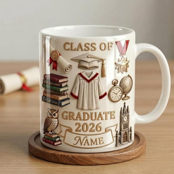 Personalized Graduation 2026 Mug, Class of 2026 Keepsake, Grad Memory Gift