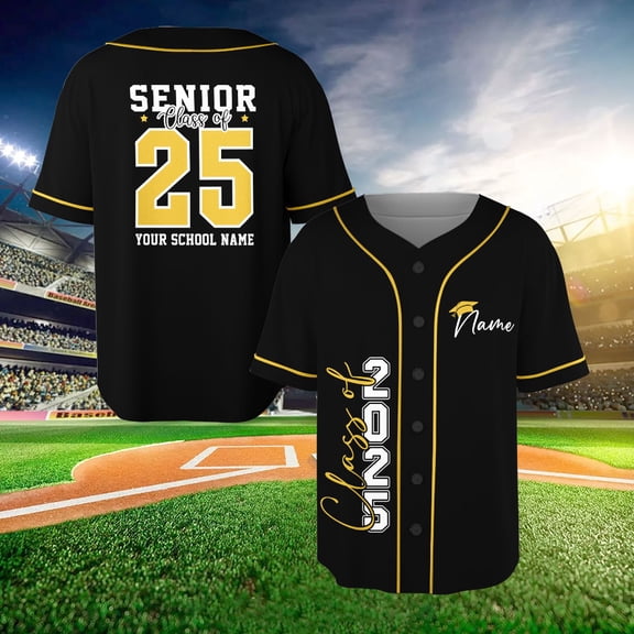 Personalized Graduation Baseball Jersey, Class Of 2025 Shirt, Custom Baseball Jersey, Senior Shirt